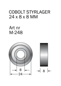 M-248 Kullager 24 x 8 x 8 mm Cobolt®