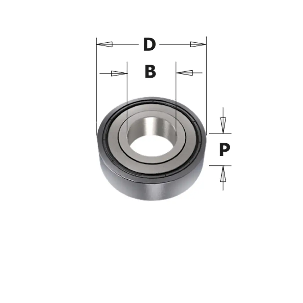 Kullager D19 B6,35 P7 TB