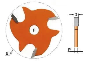 CMT skivnotfräsar skaft 8mm