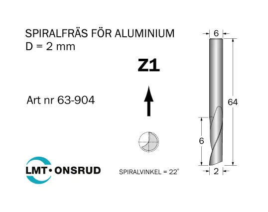 Spiralfräsar för Aluminium