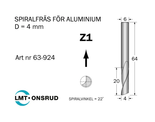 Spiralfräsar för Aluminium