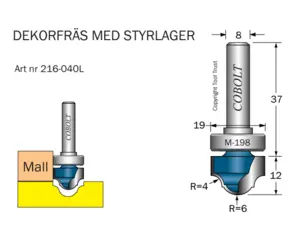 Dekorfräs m lager M-198 Cobolt®
