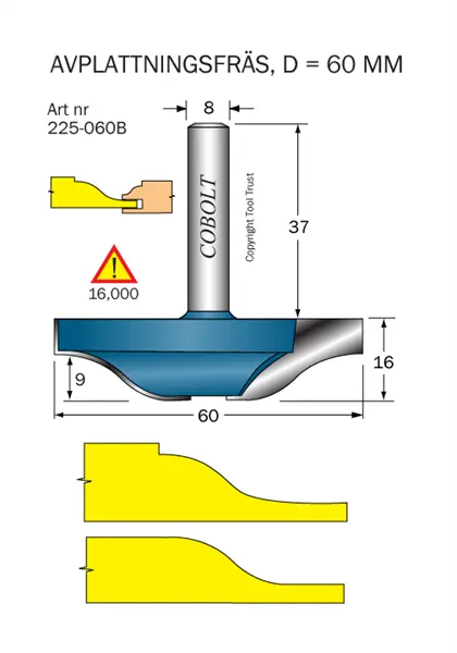 Frisfräs / Avplattningsfr D46 Cobolt®