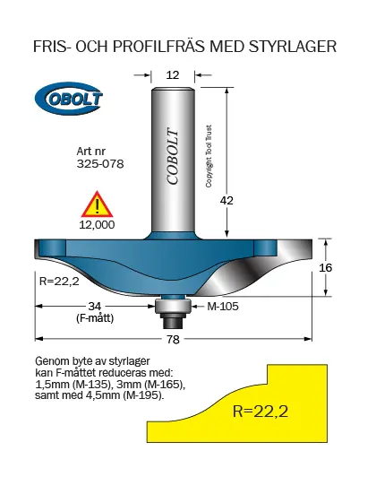 Frisfräs / Avplattningsfr D46 Cobolt®