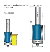 KANTFRÄSAR MED STYRLAGER