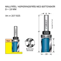 BORRANDE MALLFRÄSAR / KOPIERFRÄSAR MED SKAFTMONTERAT STYRLAGER