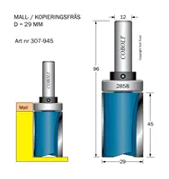 Standard Mallfräsar / Kopierfräsar med skaftmonterat styrlager