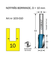 Borrande notfräsar 6mm skaft