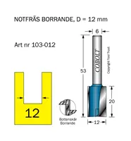 Borrande notfräsar 6mm skaft
