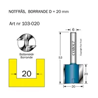 Borrande notfräsar 6mm skaft
