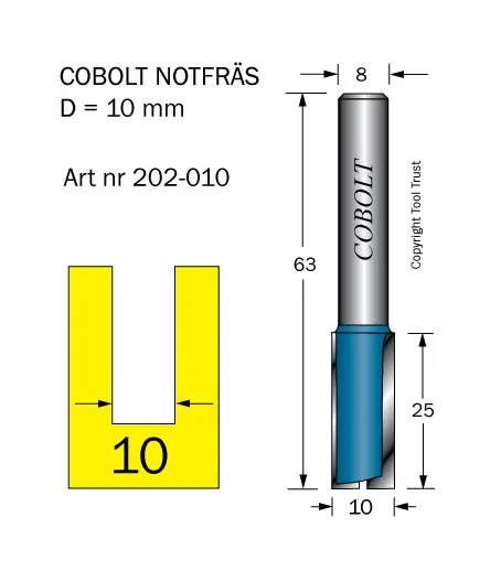 Borrande notfräsar 8mm skaft