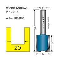 Borrande notfräsar 8mm skaft