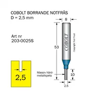 Borrande notfräsar 8mm skaft