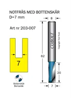 Borrande notfräsar 8mm skaft