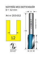 Borrande notfräsar 8mm skaft
