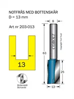Borrande notfräsar 8mm skaft
