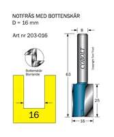 Borrande notfräsar 8mm skaft