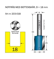 Borrande notfräsar 8mm skaft