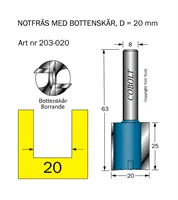 Borrande notfräsar 8mm skaft