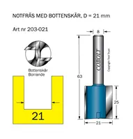 Borrande notfräsar 8mm skaft