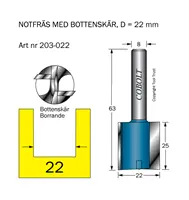 Borrande notfräsar 8mm skaft