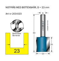 Borrande notfräsar 8mm skaft