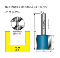Borrande notfräsar 8mm skaft