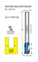 Borrande notfräsar 8mm skaft
