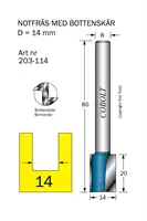 Borrande notfräsar 8mm skaft