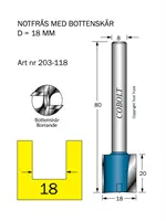 Borrande notfräsar 8mm skaft