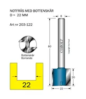 Borrande notfräsar 8mm skaft