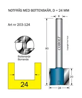 Borrande notfräsar 8mm skaft