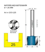 Borrande notfräsar 8mm skaft