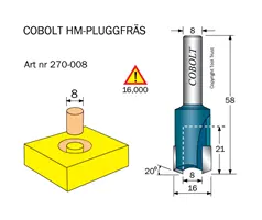 PLUGGFRÄSAR MED HÅRDMETALLSKÄR