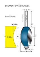 Segmentsfräsar Konvex