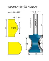 Segmentsfräsar Konkav