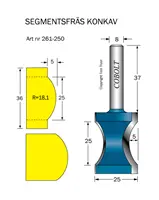 Segmentsfräsar Konkav