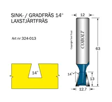 Sink- / Grad- / Laxstjärtsfräsar