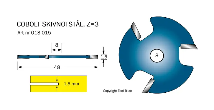 Skivnotstål med HM-skär