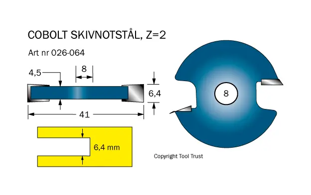 Skivnotstål med HM-skär