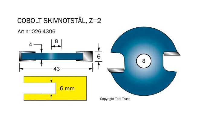 Skivnotstål med HM-skär