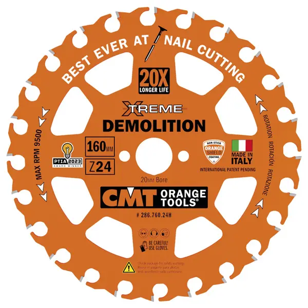 CMT Demolition klinga D160 Z24 d20 skärbredd 2,3