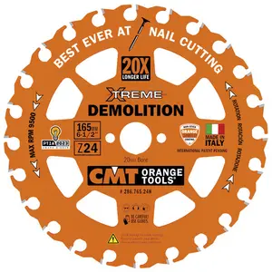 CMT Demolition klinga D165 Z24 d20 skärbredd 2,3