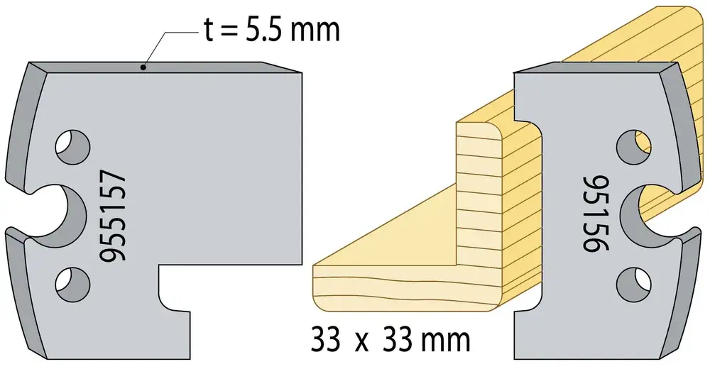 Profilstål 33mm hörnlist 5,5mm TB