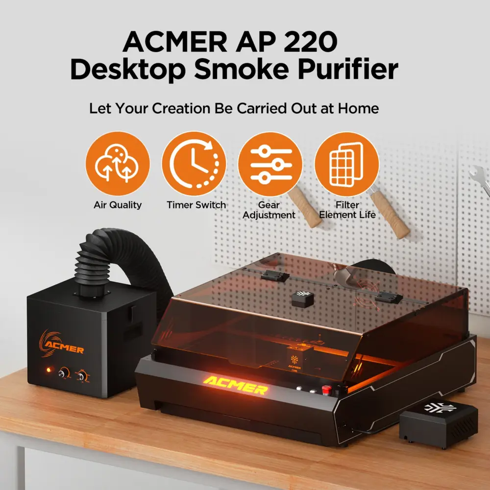 ACMER AP220 Luftrenarer för lasergravering
