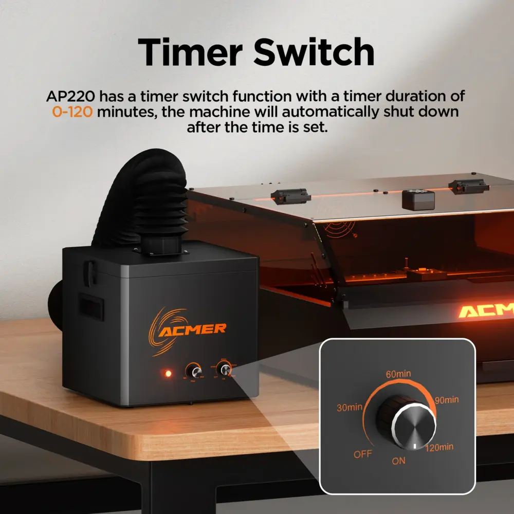 ACMER AP220 Luftrenarer för lasergravering