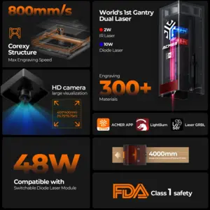 ACMER P3 10W & 2W IR 2 in 1 Laser