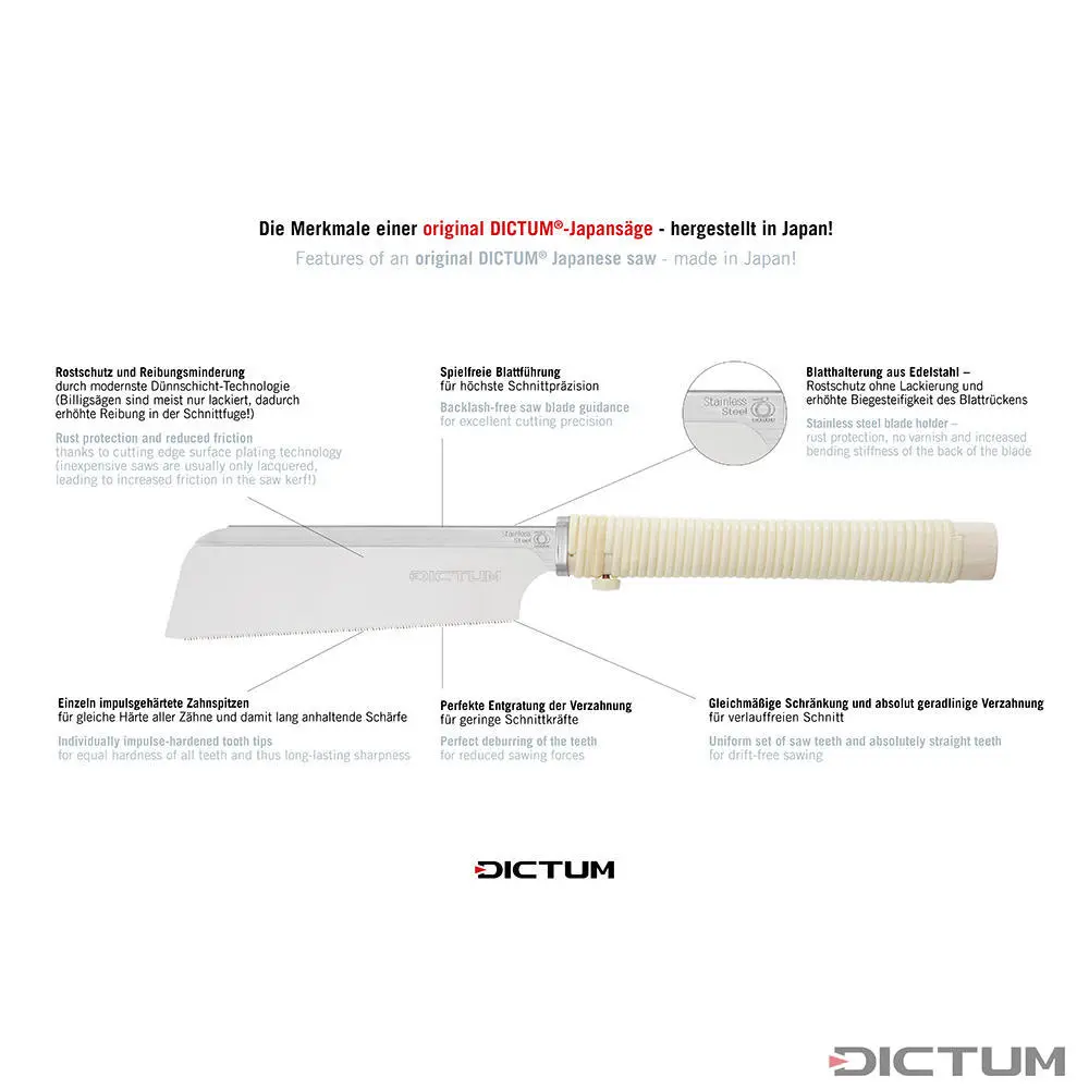 DICTUM® Dozuki Compact 180, Crosscut, Power Grip Dictum®