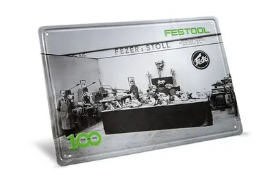 Festool Plåtskylt Retro MES-FT2 100år