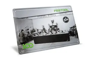 Festool Plåtskylt Retro MES-FT2 100år